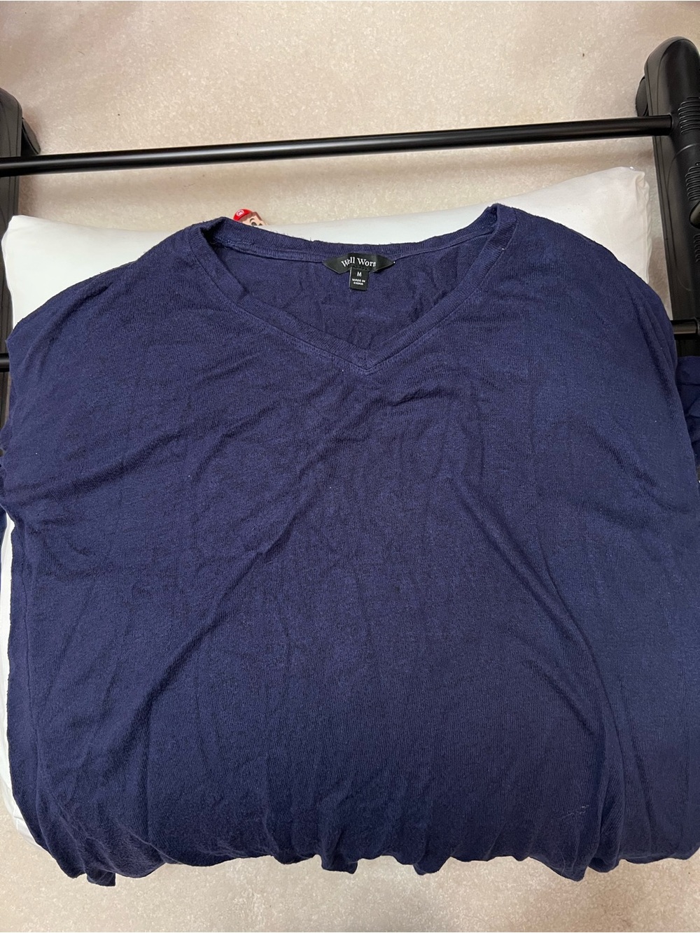 Well Worn Men’s Navy V-Neck Sweater